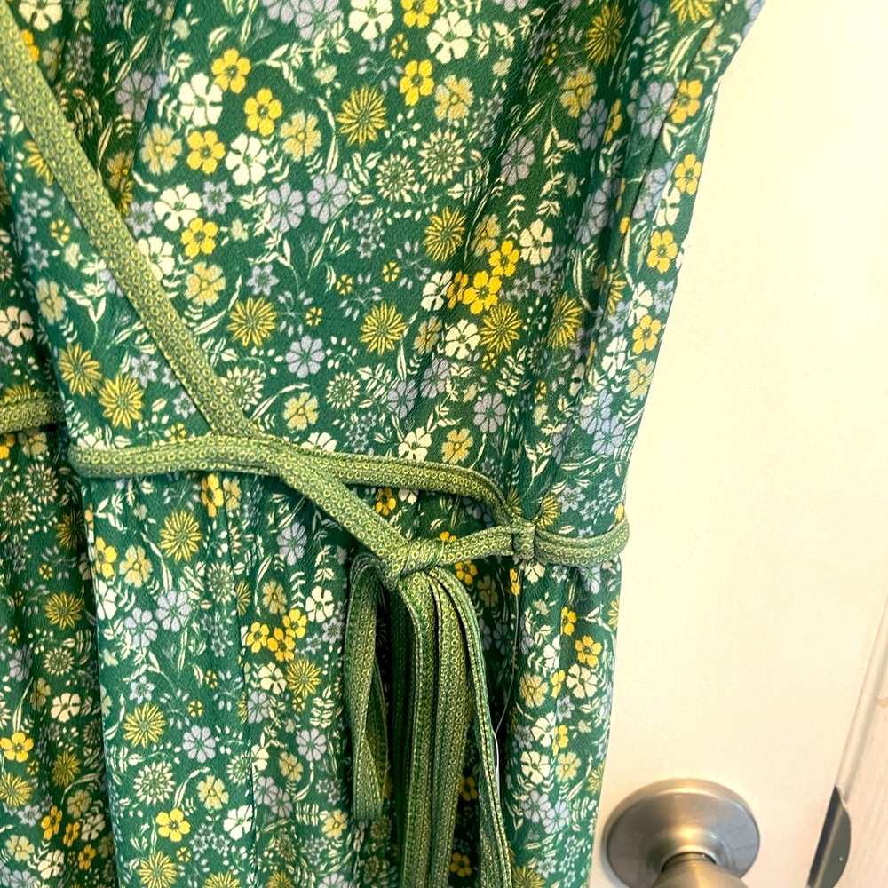 MAX STUDIO RUFFLE MAXI FAUX WRAP DRESS - Picture 9 of 12